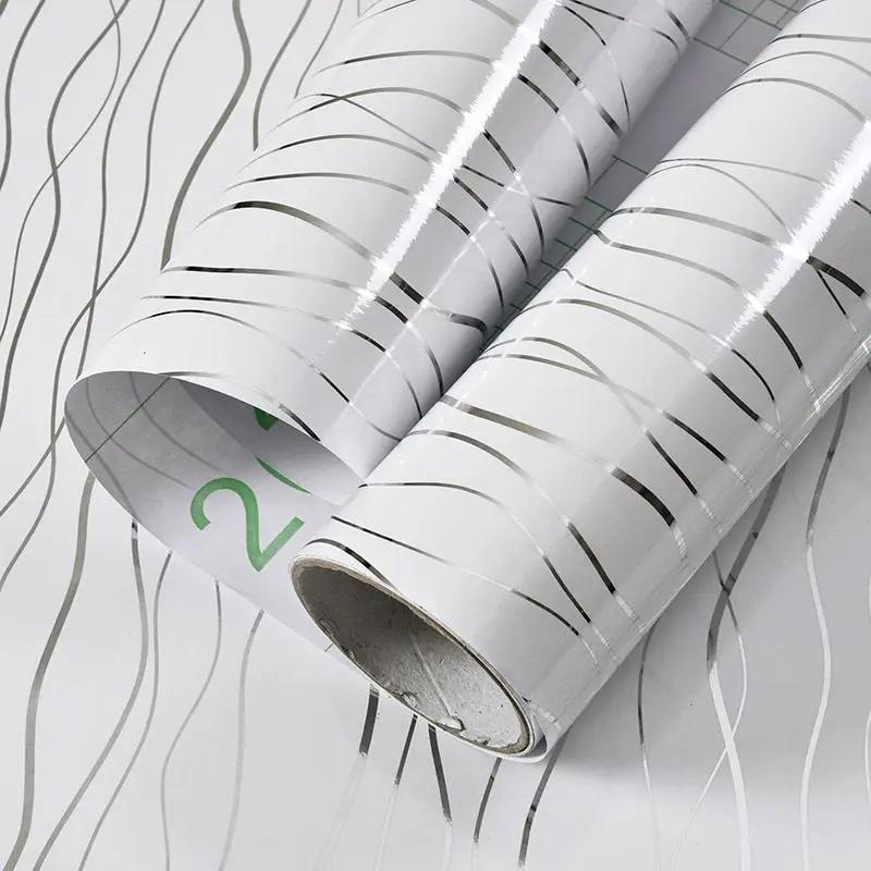 High Glossy White Matte Self-Adhesive Wallpaper DIY Decorative Film for Kitchen Cabinet Furniture Renovation Waterproof Stickers