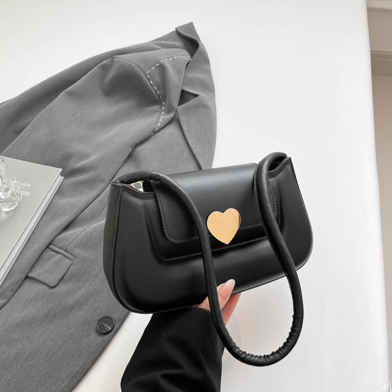 Premium Sense Unterarmtasche 2025 neue trendige Damenhandtasche Nischendesign vielseitige Umhängetasche Liebe süße kleine Tasche