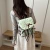 Schoolbag1011 Spring New Korean Version Niche Design Mint Green Backpack Retro Plaid Fashion Bow Backpack