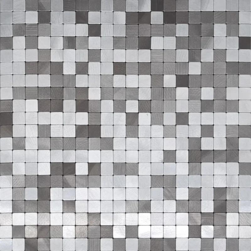 3D European Smooth Metal Mosaic Wall Sticker Self-adhesive Tile Kitchen Bathroom Bar Living Room TV Background Wall Decor Stick