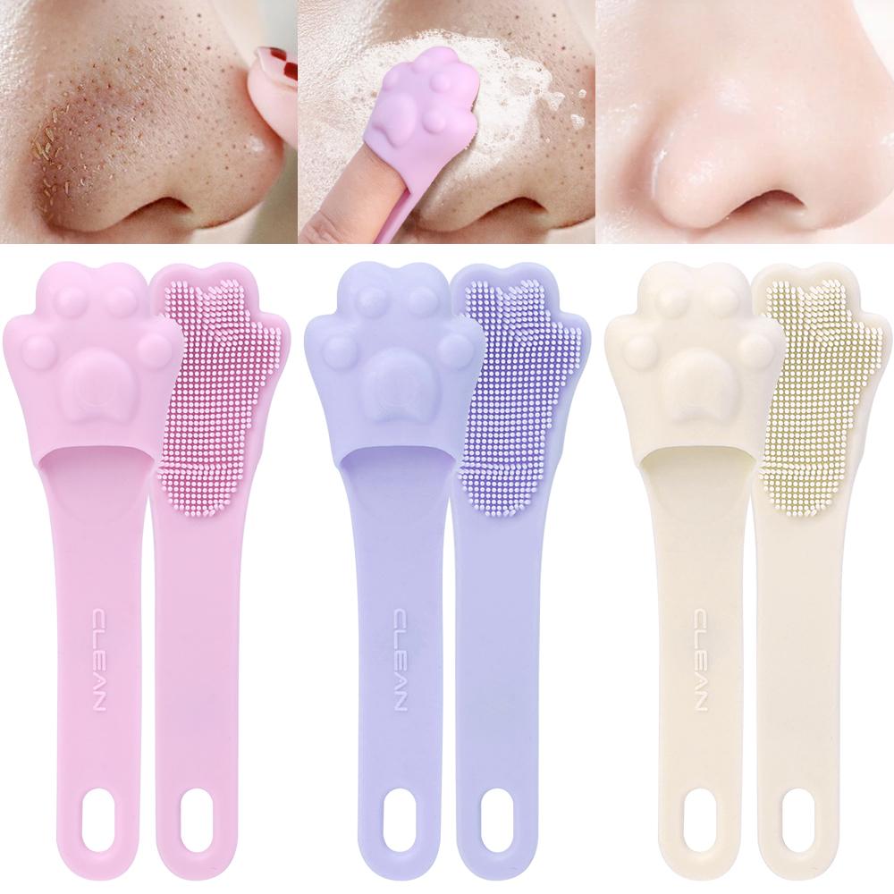 Soft Silicone Facial Cleansing Brush 2 in 1 Silicone Face Mask Brush & Face Scrubber For Exfoliating Massaging Remove Blackhead