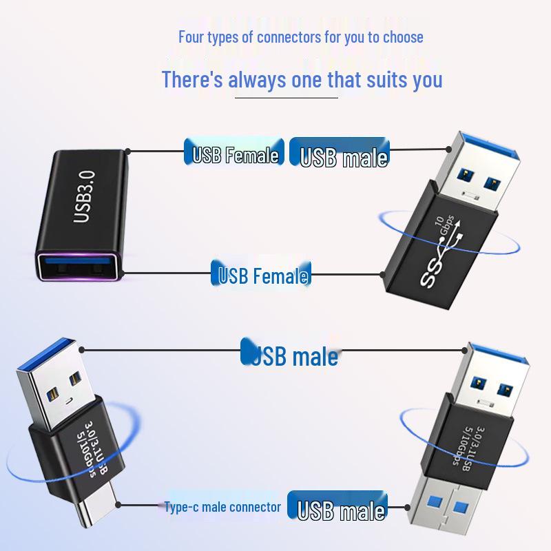 USB Multi-Interface Converter: Male-to-Male/Female/Type-C 3.0 To 3.1, High-Speed