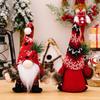 Christmas Plush Gnomes Dolls Red Knitted Suit Faceless Doll Nordic Xmas Elf Doll Ornaments Home Christmas Decorations Party Gift