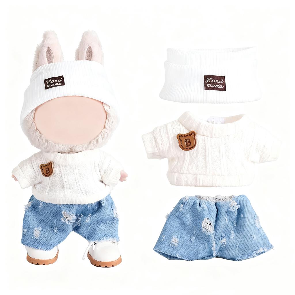 Labubu doll clothes 17cm, Labubu doll dress set, doll clothing, small accessories, replacement outfits for action figures.