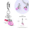 New Graffiti Butterfly Charm 925 Silver Glow Firefly Travel Love Heart Cat Clip Beads Fit Bracelet Necklace DIY Jewelry