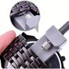 Silvery Metal Watch Band Strap Bracelet Link Pin Remover Tool Kit with 3pcs Needles, Adjustable Watch Repair Tool, No Power Required
