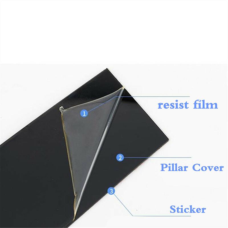 6Pcs Car Window Pillar Posts Door Trim Sticker Glossy Black for Nissan Altima fibre - Decoration Exterior Accessories