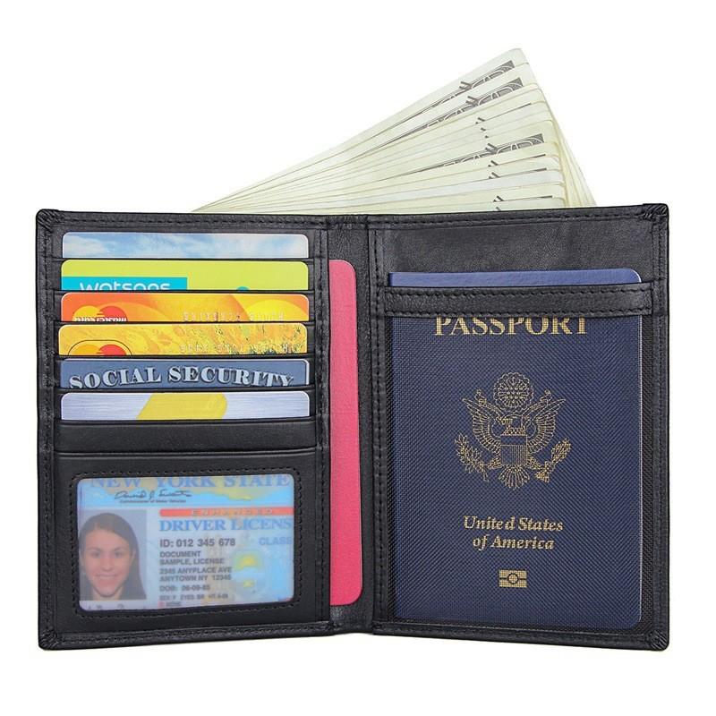 

Strictly Leather Passport Holder Passport Case Passport Protector Multifunctional ID Bag Travelling Abroad Ticket ID Bag