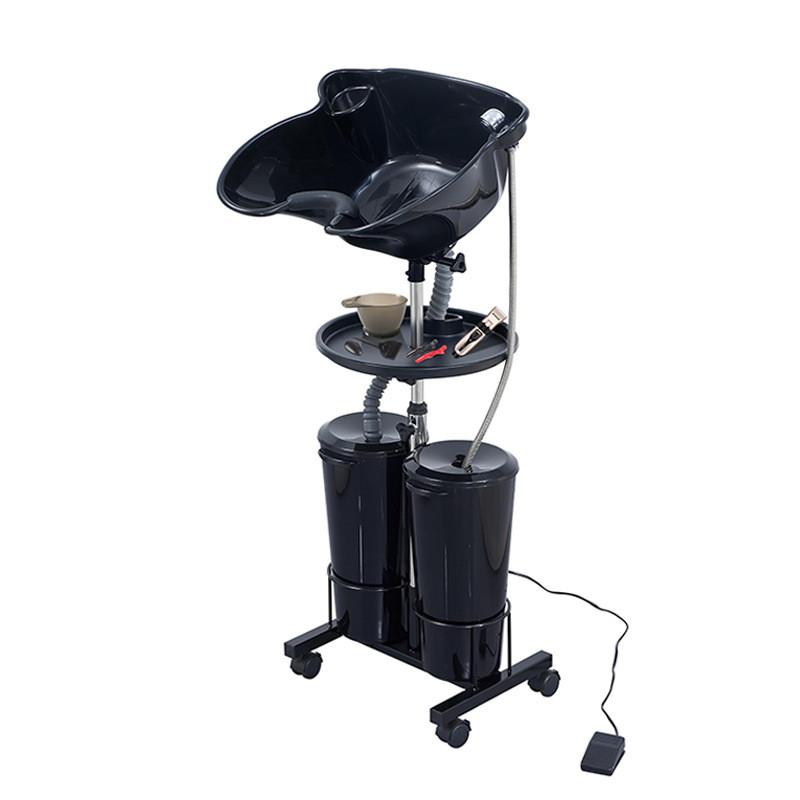 Vertical Electric Hair Wash Basin Hair Salon Portable Double Bucket With Water Pump Movable Shampoo Basin