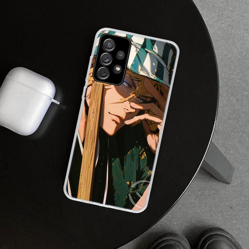 Bleach Kisuke Urahara Phone Case Cover for Samsung Galaxy A12 A22 A32 A52 A72 A02S A51 A50S A31 A20S A10S Note 20 Ultra 10 Plus