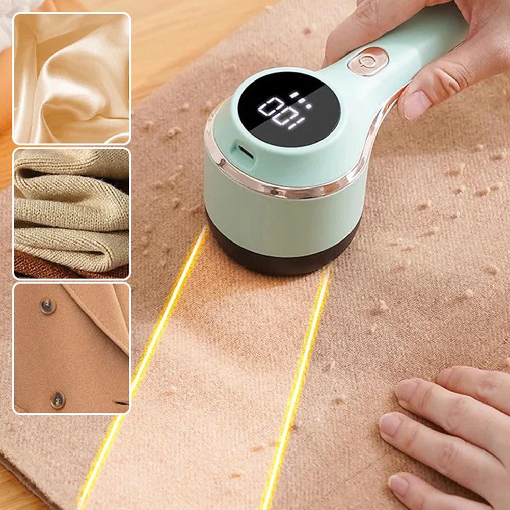 Electric Lint Remover Electric Pellet Fluff Remover Digital Display Debobbler Clothes Shaver Type C Rechargeable for Home Travel