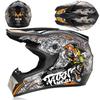 Lightweight Full Face Off-Road Helmet ATV Dirt Bike Mountain Cycling With 3 Accessory Kit