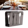 Napkin Holder Unique Knife Fork Cutout Pattern Anti Slip Upright Metal Napkin Holder for   Restaurants Hotels