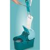 Set lave sol avec seau essoreur Leifheit Profi Compact 55092, balais a plat serpilliere 42cm avec housse idéal pour tous sols lisses