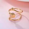 1pc of Square Open Geometric Curved Single Ring, Retro Elegant Style Suitable for Women'S Daily Wear, Parties, Vacations Or Gifts
