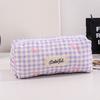 Cotton Bow Makeup Bag Pen Case For Girls With Large Capacity And Cute Storage