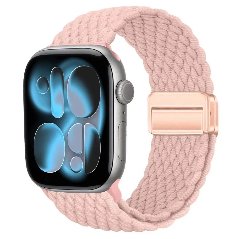 Nylon Strap for Apple Watch 11 10 46mm 42mm/Ultra 3 2 1 49mm Magnetic buckle Wristband iWatch 9 8 7 6 5 4 SE 45mm 44mm 41mm 40mm