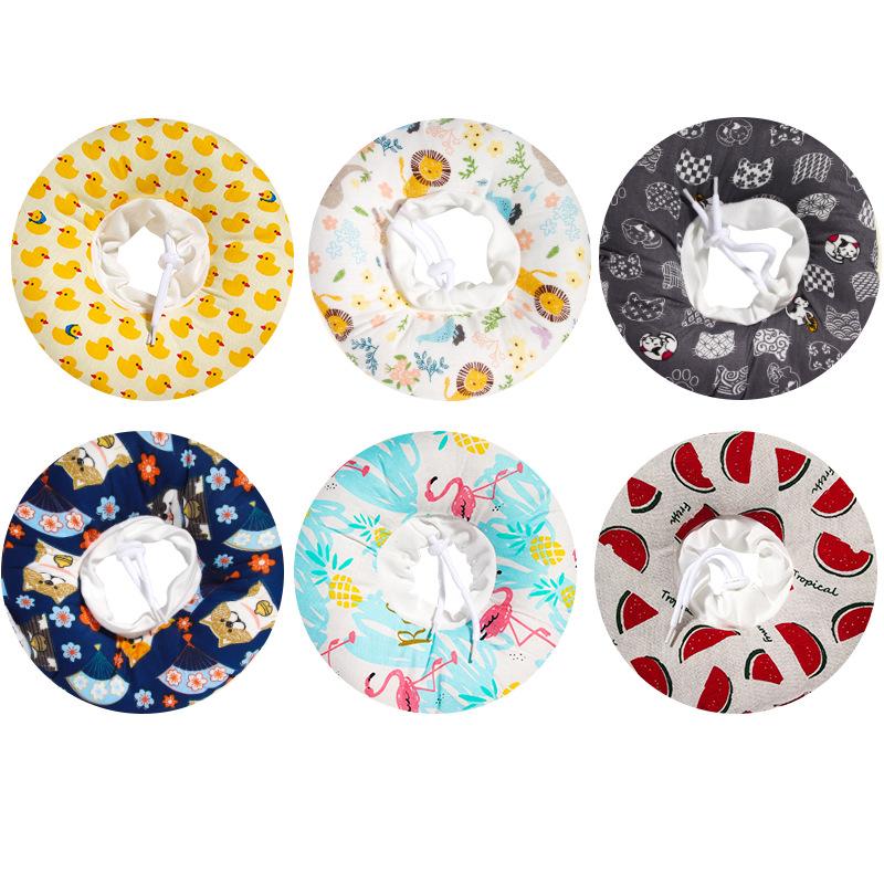 White Circle Cat Cotton Neck CoverUniversal Anti-scratch Cat and Dog Collar Protective Ring Beauty Cover Shame Ring