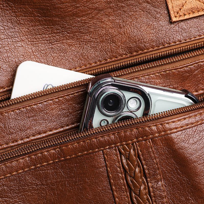 Large Capacity Multi-Function Bag Women's Shoulder Handbag Vintage Commuter Tote Bag Multi-Compartment Crossbody Bag