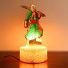 Anime Figures New 3D Lamp 16cm One Piece Luffy Roronoa Smart Touch LED Night Light Home Decor Room Kid Birthday Model Toys Gifts