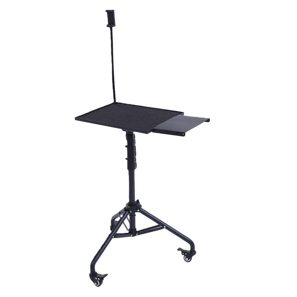 Laptop Tripod Stand Adjustable Height 28 51.2 Inch Portable Projector Tripod Stand with Casters Mouse Tray Phone Holder