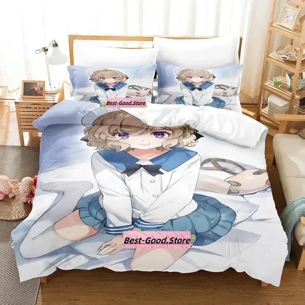 New Kawai Iwanaga Kotoko Beding Set Single Twin Ful Quen King-Sized Dimensionsd Dimensions Bed Linen Set Adult People Kid Bedrom Duvetcover Sets Anime