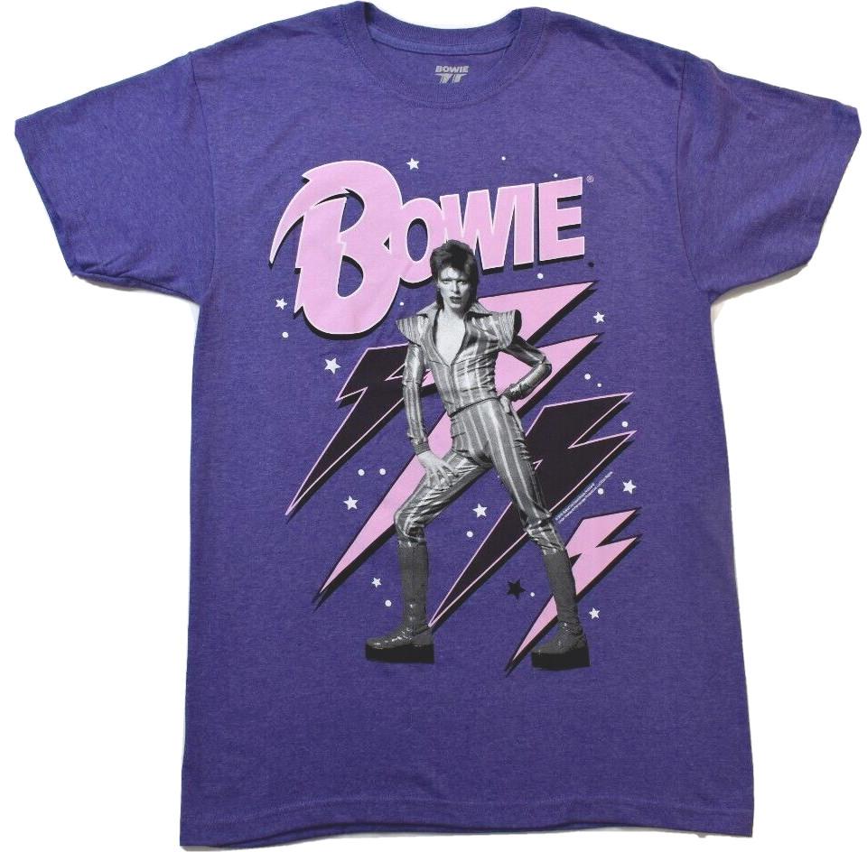 David Bowie Mens David Bowie Ziggy Stardust Purple Heather Shirt NWT S, M, L,2XL Unisex T-Shirt XL
