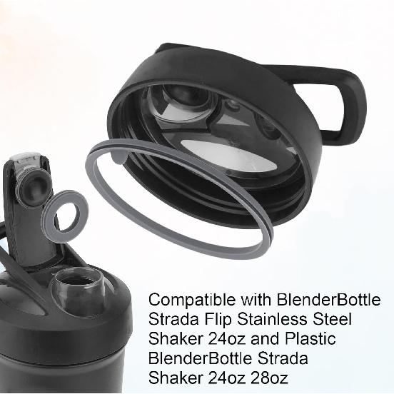 6pcs Lid Gasket Replacement for Blender Bottle Strada Flip Shaker Cup Water Bottle Accessories Parts, 2 Sizes Silicone Seal Ring for Blenderbottle