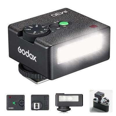 Godox Authorized Godox iM30 Camera Flash iM30 Mini Flash 7 Output Optical iM30 Mini Flashlight Compatible with and Sony Dealer Speedlight, GN15,