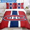 3PCS Canadiens Hockey Team Bedding Set,Including 1pc Duvet Cover And 2pcs Pillowcases Perfect for Bedroom, Dormitory, Fan Christmas Gift