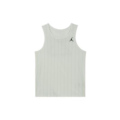 Chaleco de tirantes redondo simple y cómodo para hombre Tops Blanco FN5993-100