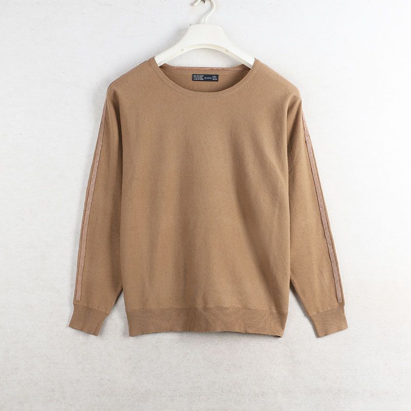 Sunshine House Autumn and Winter New Arrival Export Fashion Women's round-Collar Long-Sleeve Knitwear Plus Size Sweater Pullover