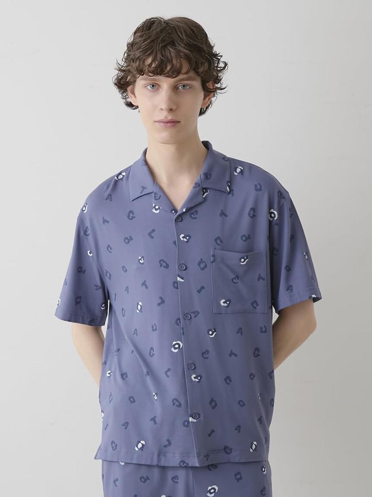 Gelato Pique HOMME Leopard Print Shirt PMCT252924NVYL