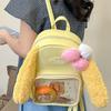 Japanese Ins Cake Cake Pain Bag Cartoon Large Capacity Plush Backpack Bag Female Sweet Transparent Bar Student Backpack