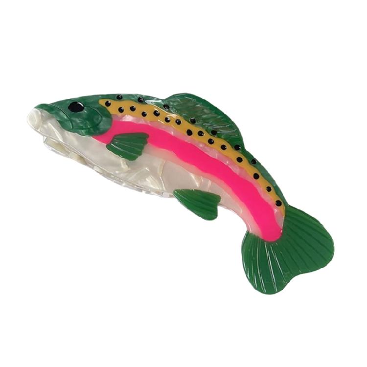 Fashionable Valentine s Day Hair Barrettes Unique Fish Clamp Hairpin Hair Clip Stylish Hair Accessory Casual Use