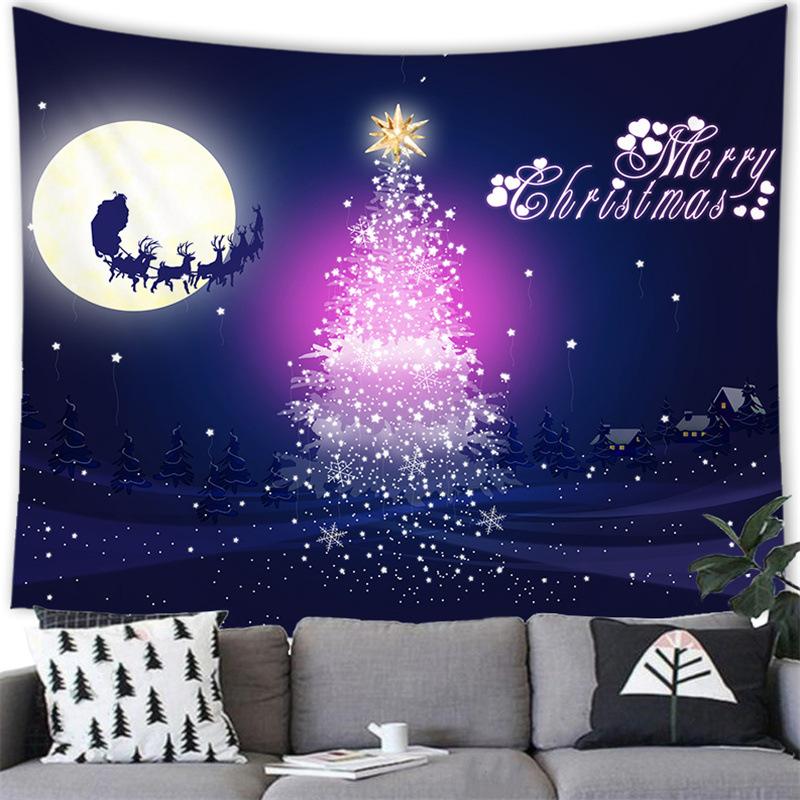 Merry Christmas Cartoon Snowman Cross Border Tapestry Wall Hanging