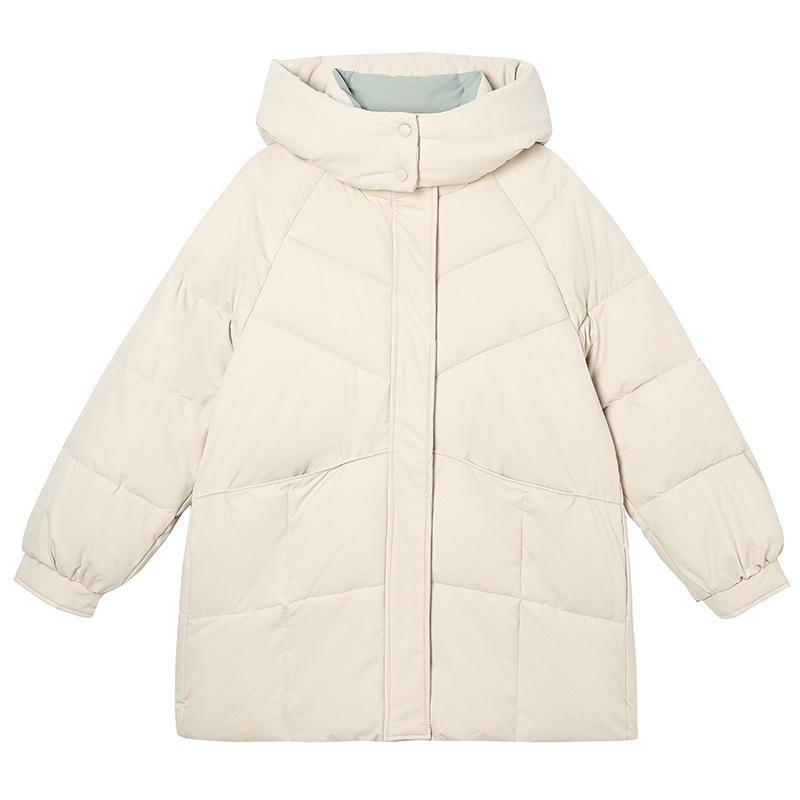 New hooded down cotton-padded clothing women's autumn and winter thickened warm bread clothing medium and long cotton-padded jacket winter jacket