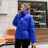 Women's Winter Jacket 2026 Winter Women High Collar Thicken Warm Cottonjacket Women Pure Callor Casual Parkas Women's Coat