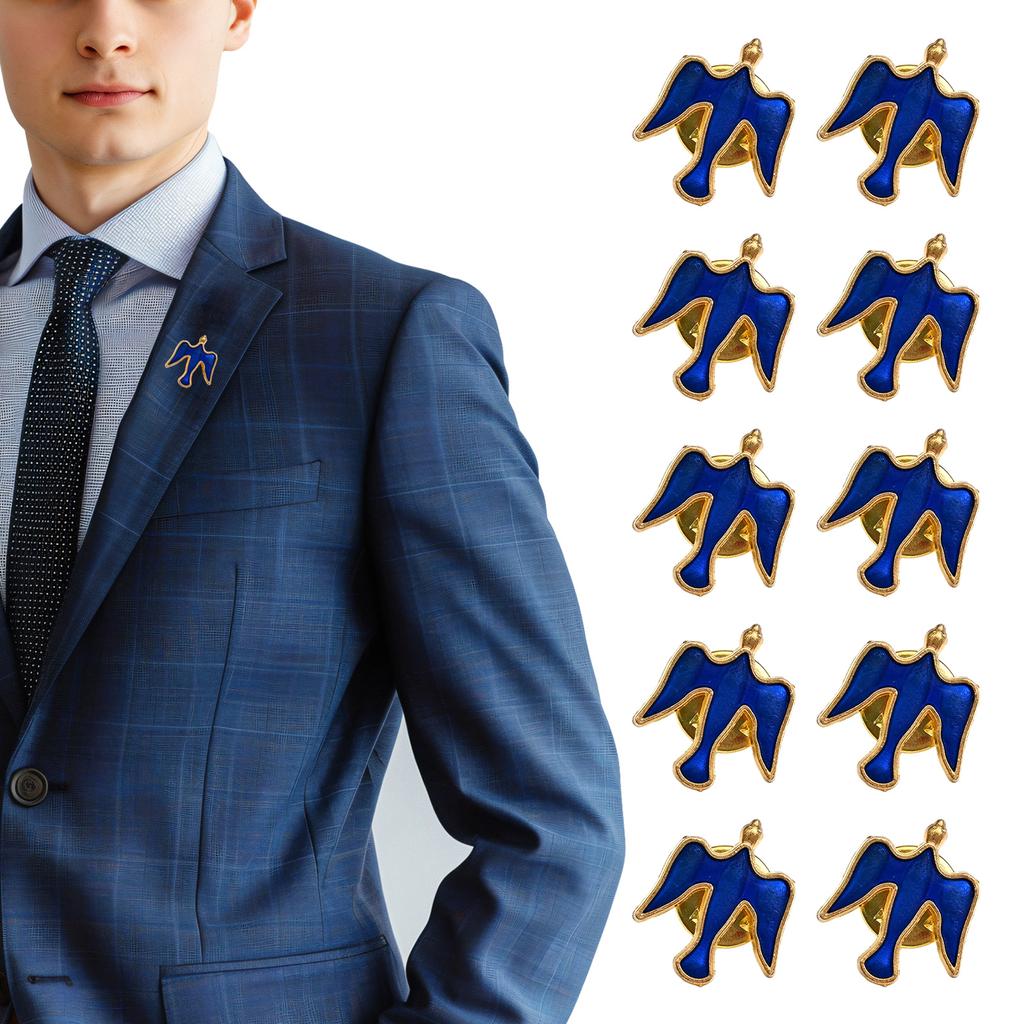 Pack of 10 Elegant Doves Brooch Pin Small Doves Brooch Stylish Clothing Pin Fashion Clothing Accessory for Man and Women