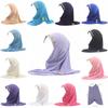 Kids Girls Muslim Beautiful Hijab Islamic Arab Scarf Shawls Flower Pattern Ramadan