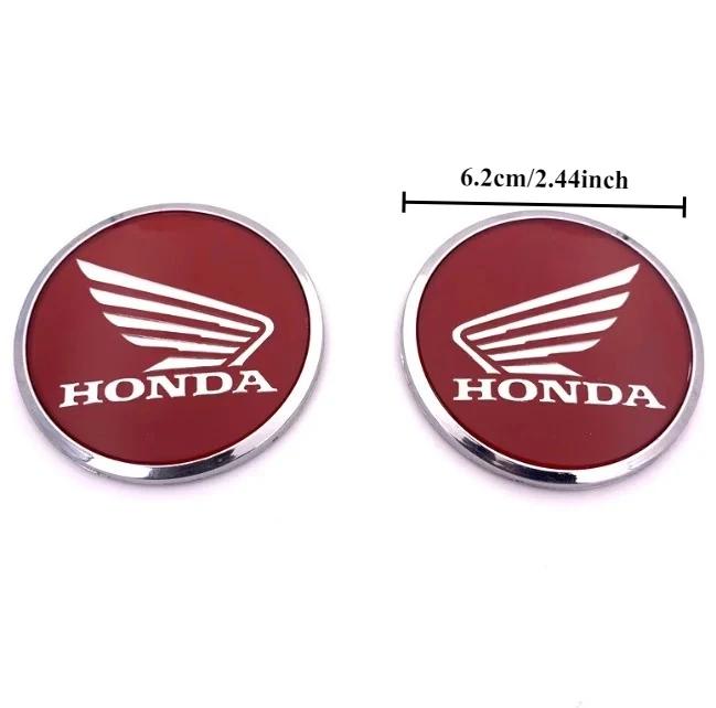 AAAHV1 Honda 2pcs 3D Motorcycle Modified Sticker Round Decal Motorcycle Stickers for CRF CB CR XR CRM CBR 125R Pcx125 Cb650r
