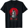 SHAAMOU Japanese Samurai Warrior Cat Aesthetic Ninja Art T-Shirt
