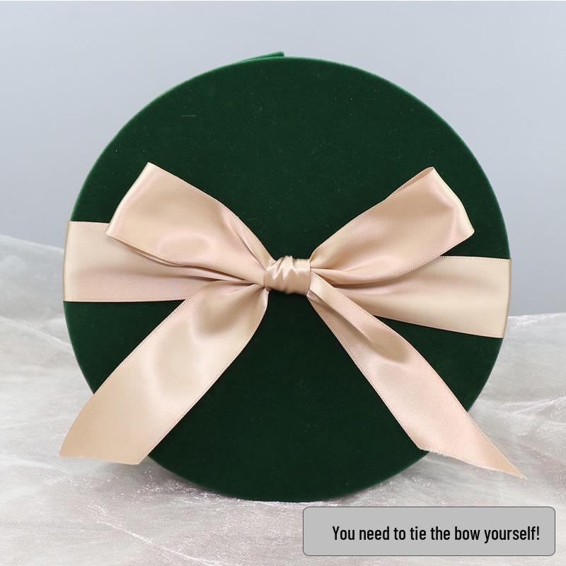 Runde Plüsch-Geschenkbox für Hochzeiten, Geburtstage, Zeremonien und Jubiläen.