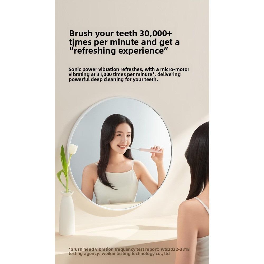 Xiaomi Mijia T200 Sonic Electric Toothbrush, IPX7 Waterproof, 30 Days Long Battery Life, USB Charging, Ultrasonic Toothbrush for Home Travel