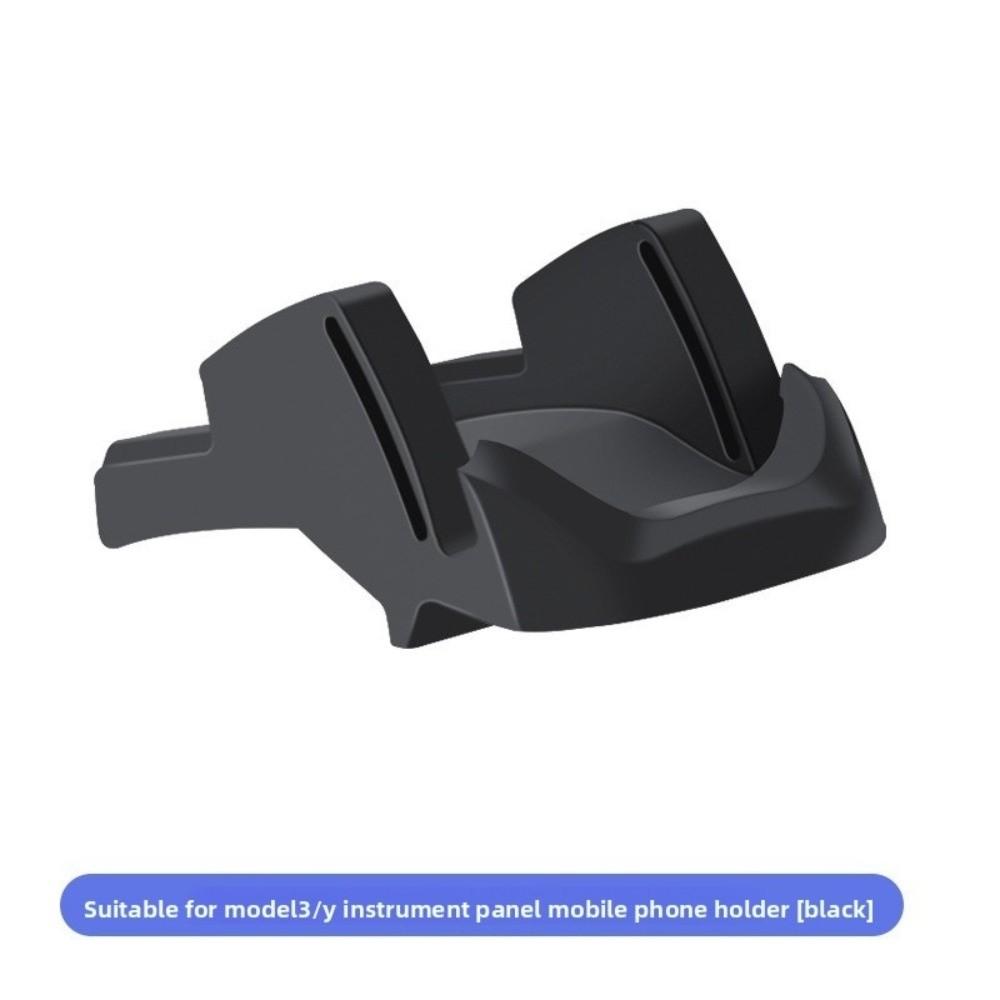 Silicone Car Phone Holder Black Hands-Free GPS Organizer Secure Grip No Trace Installation Dashboard Rack for Model 3/Y Car Use