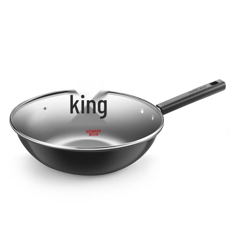 KOBACH 32cm Non-Coating Iron Wok