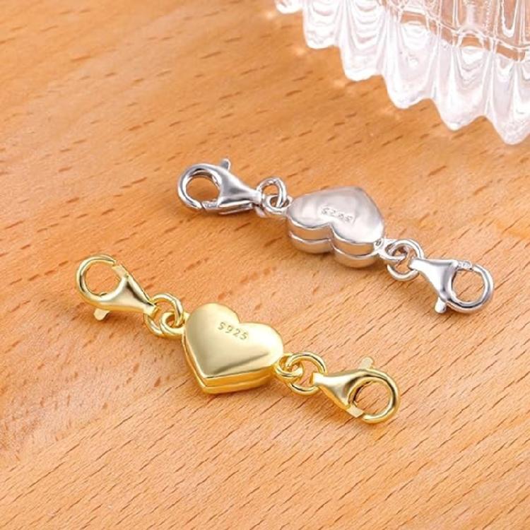 10Pcs Jewelry Clasp Enhancers Magnetic Gold and Silver Plated Portable Accessory for Necklace and Bracelet Extensions