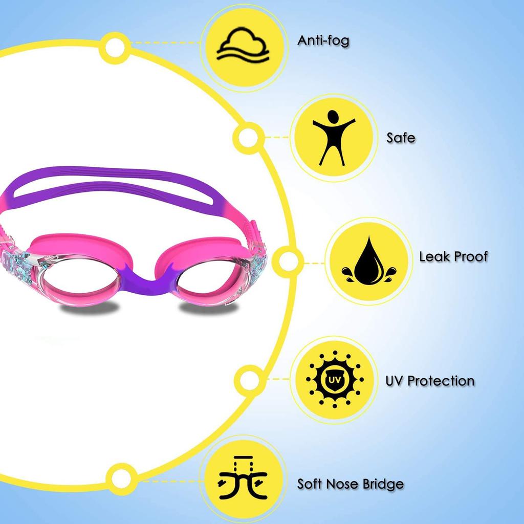 Children's Swimming Goggles High Definition Waterproof and Anti-fog Swimming Glasses Silicone