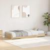 Bed Frame with Headboard Sonoma Oak 75 x 190 cm Wood Based Material