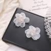 Korea Elegant Temperament White Color Petal Earrings for Women Wedding Party Jewelry Gifts